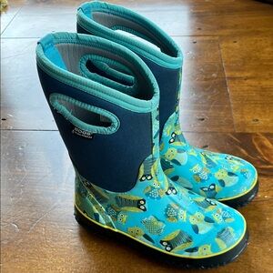 Bogs Classic Owl Kids Boots Sz 4